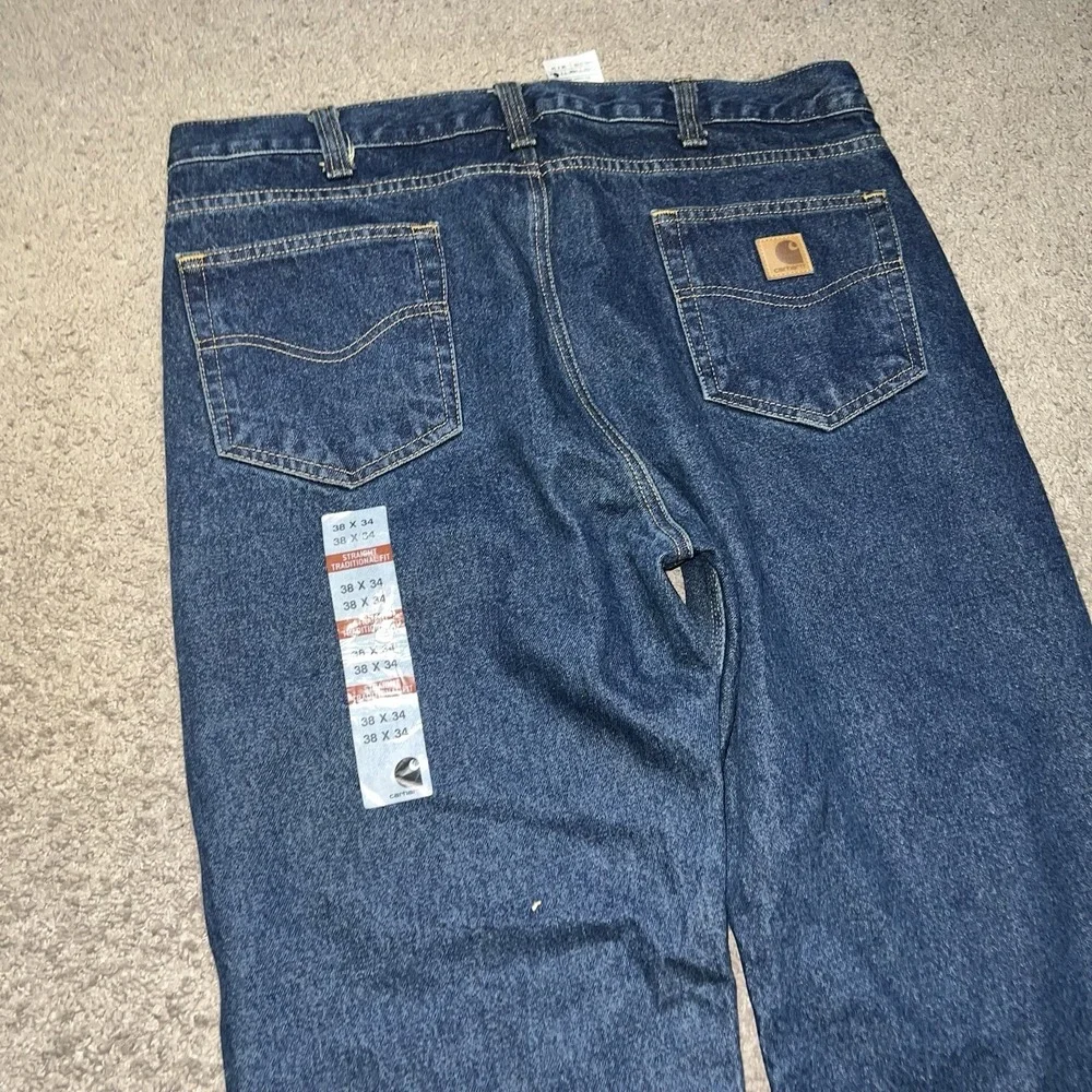 Vintage Carhartt Jeans Mens Straight Fit Relaxed Leg Denim B18 38x34